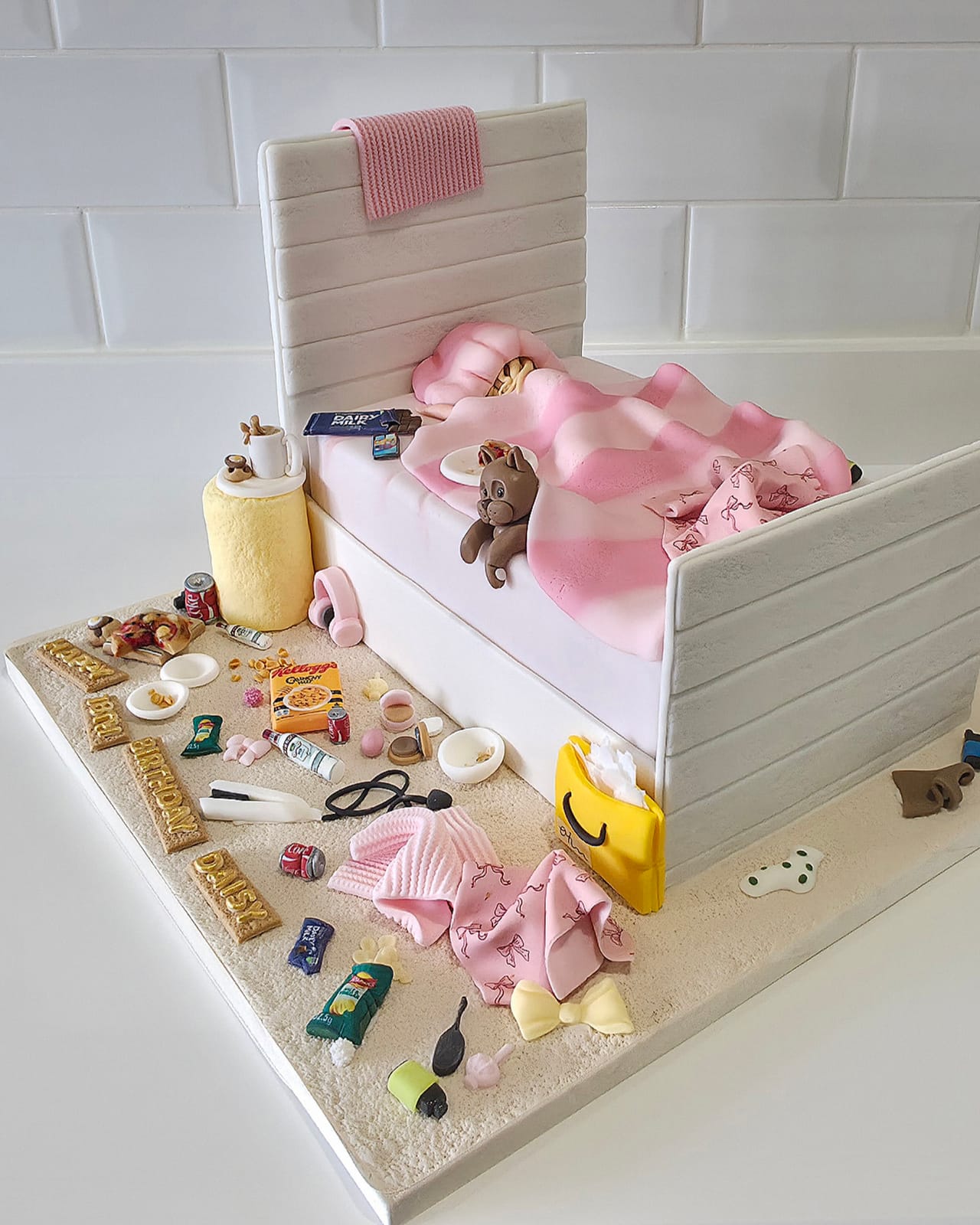 Girls Messy Bedroom Cake